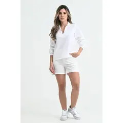 RAGGED - Blusa cuello v Blanco