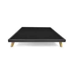 VENECIA - Base Cama Versalles Doble en Tela Gris