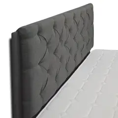 MUEBLES ONLINE - Cabecero de piso dreamer lino gris 120 cms