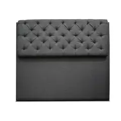 MUEBLES ONLINE - Cabecero de piso dreamer lino gris 140 cms