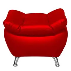 MAGIC CLASS - PUFF PARÍS ECOCUERO ROJO