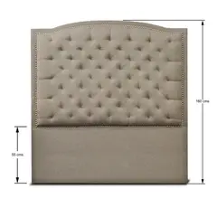 MUEBLES ONLINE - Cabecero lawrence capitoneado tela camel 120cms