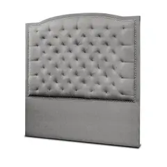 MUEBLES ONLINE - Cabecero lawrence capitoneado tela gris 120cms