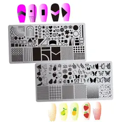 GENERICO - Placa metálica para estampar uñas con motivos en tendencia