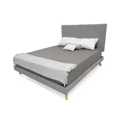 VENECIA - Cabecero Liso Verona Queen Tela Plata