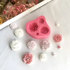 SELVA NEGRA - Molde Silicona Rosas Miniatura