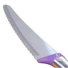 GENERICO - Cuchillo Sierra Para Pan 8 Pulgadas Malva Cacha Acero Tessie & Jessie