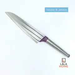 GENERICO - Cuchillo Profesional 8 Pulgadas Malva Hoja Ancha Cacha Acero Tessie & Jessie