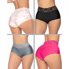 FORMAS INTIMAS - Cachetero Paq X4 Mujer Multicolor FI 7322