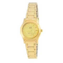 Q&Q - Reloj Para Mujer Qyq Q685-010y Dorado Acero + Estuche