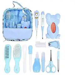MUNDO BEBE - Kit de aseo completo y cuidado personal 14 piezas azul