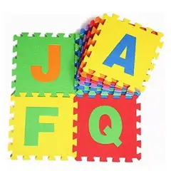INFANTILES CAJUROMIX - Tapete Rompecabezas 10 Fichas Piso Foamy letras