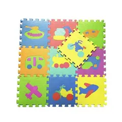INFANTILES CAJUROMIX - Tapete Rompecabezas 10 Fichas Foamy Medios de transporte