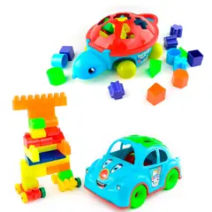 ENERGY PLUS - Juego Integral Tortuga 20 pzas + Carro Didáctico para Niños