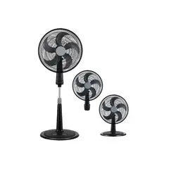 MIDEA - Ventilador 3 en 1 18" 3 Velocidades 5 Aspas Negro MFS180M3APK