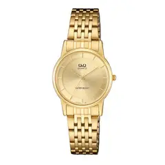 Q&Q - Reloj Qyq Mujer Qa57j010y Acero Dorado Dama + Estuche