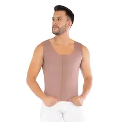 FAJATE - Chaleco masculino postquirúrgico de alta compresión con broches
