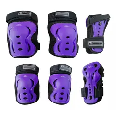 CANARIAM - Proteccion Patinaje Rodillera Codera Guantes Skate Morado XS