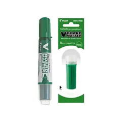 PILOT - Marcador Tablero Recargable Verde + Tinta