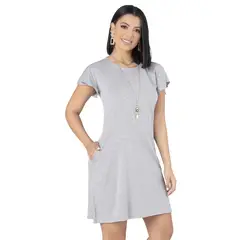 MARKETING PERSONAL - Vestido Corto Mujer Gris Jaspe Mp 68383