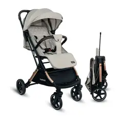 BEBESIT - Coche Para Bebe Paseador Tipo Maleta Pixel Beige