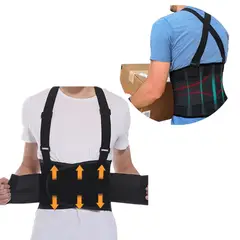 GENERICO - Faja De Fuerza Lumbar Elástica Trabajo Pesado Ajustable xl