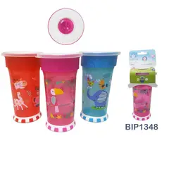 INFANTEC - Vaso bebe 360 grados anti derrame azul o rojo BIP1348
