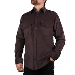 LEC LEE - Camisa En Pana Hombre Cafe-
