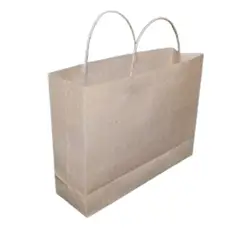 GENERICO - 25 Bolsas Papel Kraft 90 gr. Manija Retorcida. T:28x38x11