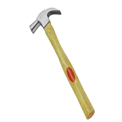 HERRAGRO - MARTILLO DE UÑA DE 14OZ 25MM MANGO MADERA PULIDO