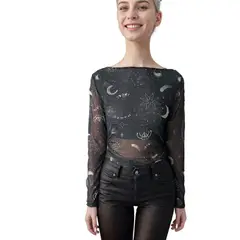 FRIOLENTA - Body de manga larga con cuello ancho estampado