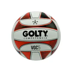 GOLTY - BALÓN DE VOLEIBOL COMPETENCIA No5 VGC5 NEGRO-ROJO