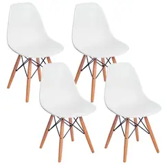PLASTICOS MQ - Silla Eames Silla Eiffel Moderna Blanco x4 Marca Mq