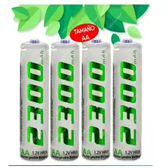 IRONBAT - 4 Pilas Baterías Aa Recargables 2300 Mah 1.2 V