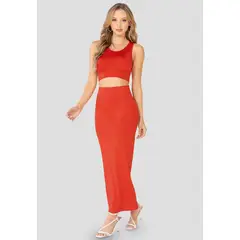 MARKETING PERSONAL - Conjunto Mujer Rojo Mp 100225