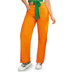ATYPICAL - Pantalón Mujer Naranja 9645