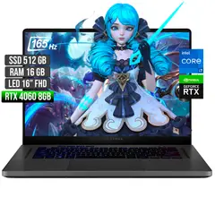 ASUS - ROG ZEPHYRUS INTEL CORE I7-13620H RTX 4060 8GB SSD 512GB RAM 16GB LED 16" FHD 165Hz