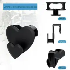 GENERICO - Gancho Corazón Conector para Colgar Ropa x7 Und Ahorrador de Espacio