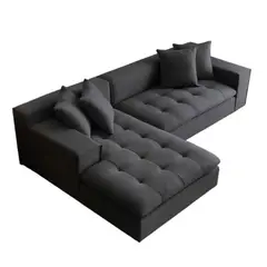 GENERICO - SALA MODERNA DANAFOR ECOCUERO NEGRO