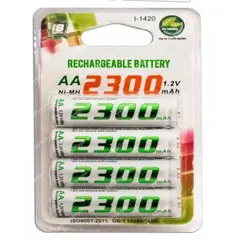 IRONBAT - 4 Pilas Baterías Aa Recargables 2300 Mah 1.2 V