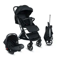 BEBESIT - Coche Bebé Travel System Compacto Pixel Negro