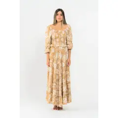 FREYDA - Conjunto De Mujer Estampado Falda Y Blusa Larga