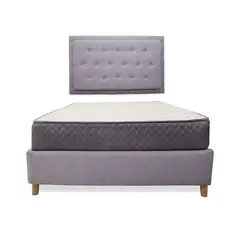 GENERICO - Combo Base Cama y Colchón Tanner 140 Doble mas espaldar Kaser