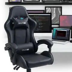 EGTAIR - Silla Gamer Escritorio Zeus S05 Cuero PU en Negro