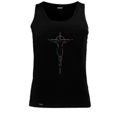 CREACIONES NU CROWN - Camiseta Esqueleto Camisilla Jesus Colores Cruz religiosa Nu Crown