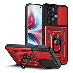GENERICO - Funda Case Protector Cámara Slider Compatible Oppo Reno 11F Rojo