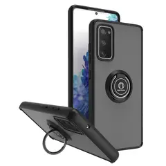 GENERICO - Funda Estuche Mate Con Anillo Compatible Samsung S20 FE Negro