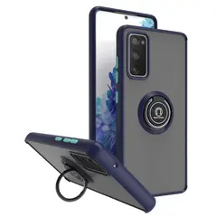 GENERICO - Funda Estuche Mate Con Anillo Compatible Samsung S20 FE Azul