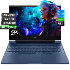 HP - VICTUS INTEL CORE I5-12450H RTX 3050 4GB SSD 512GB RAM 8GB LED 15,6" FHD 144Hz