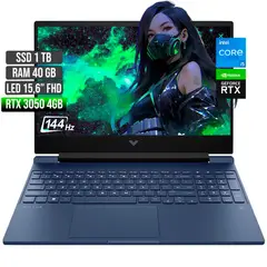 HP - VICTUS INTEL CORE I5-12450H RTX 3050 4GB SSD 1TB RAM 40GB LED 15,6" FHD 144Hz